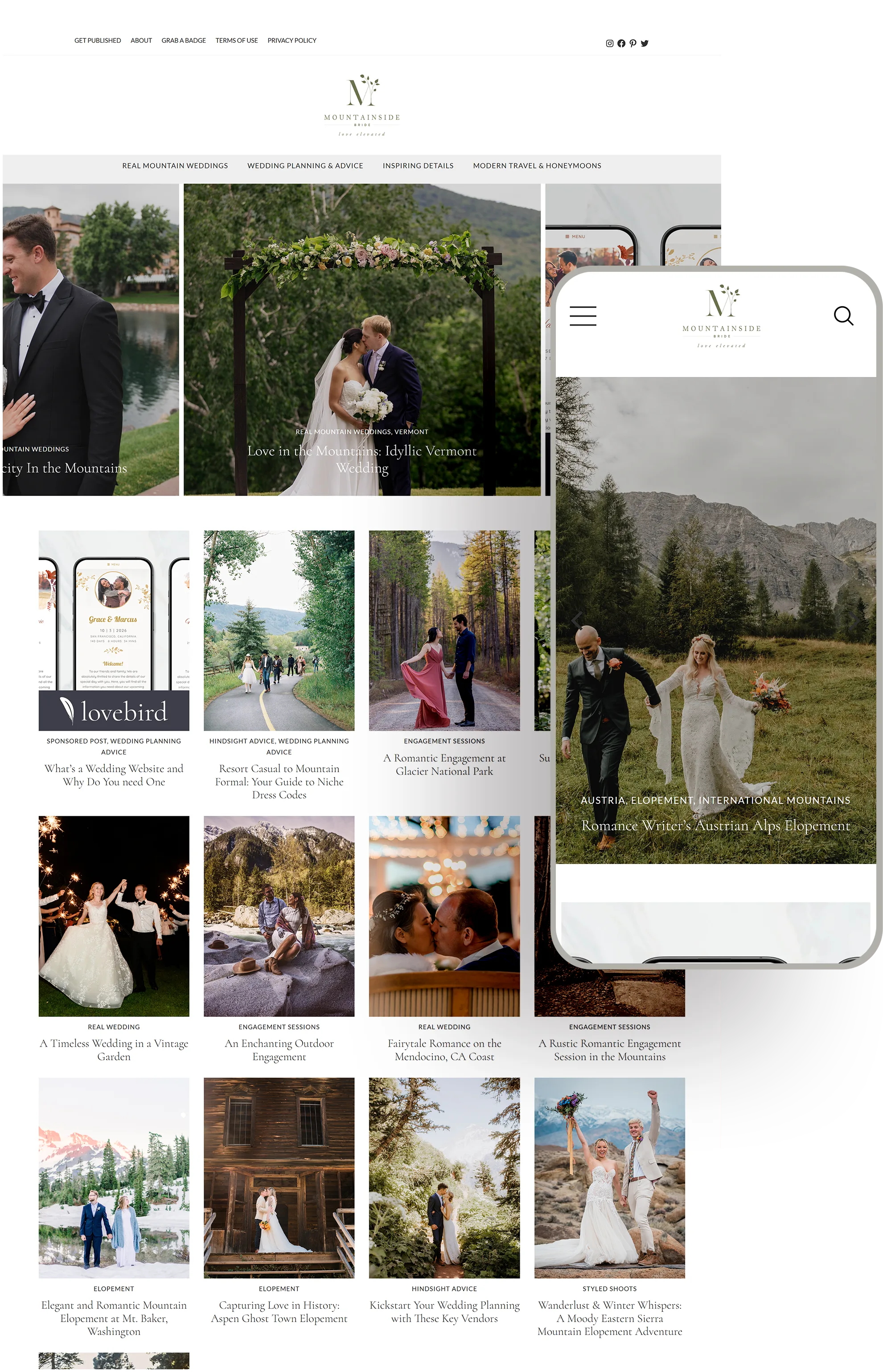 Mountainside Bride blog built by Celebrate Creative