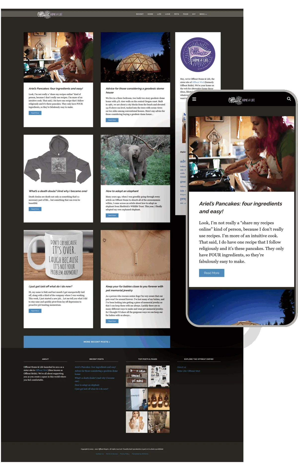 Offbeat Home blog built by Celebrate Creative