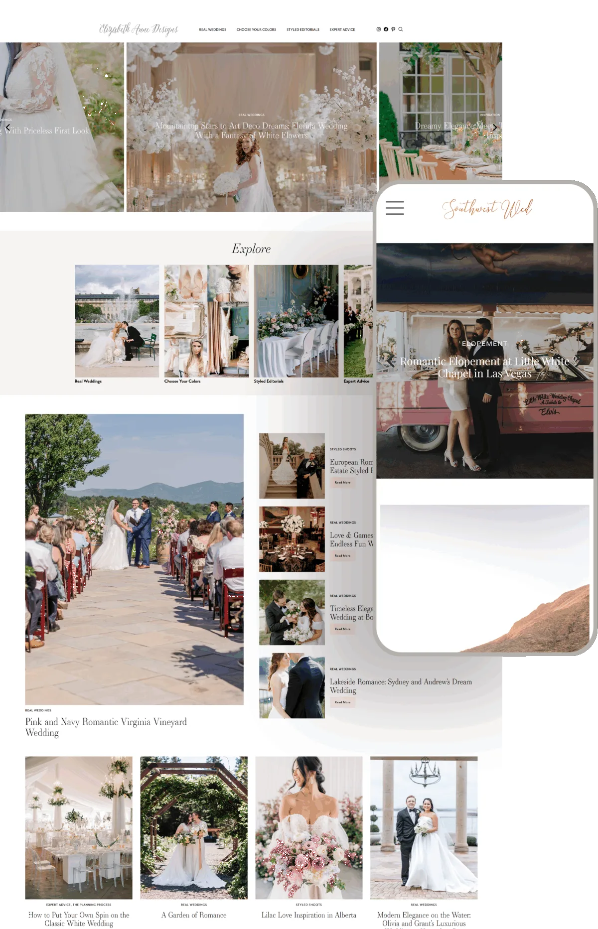 Southwest Wed blog built by Celebrate Creative