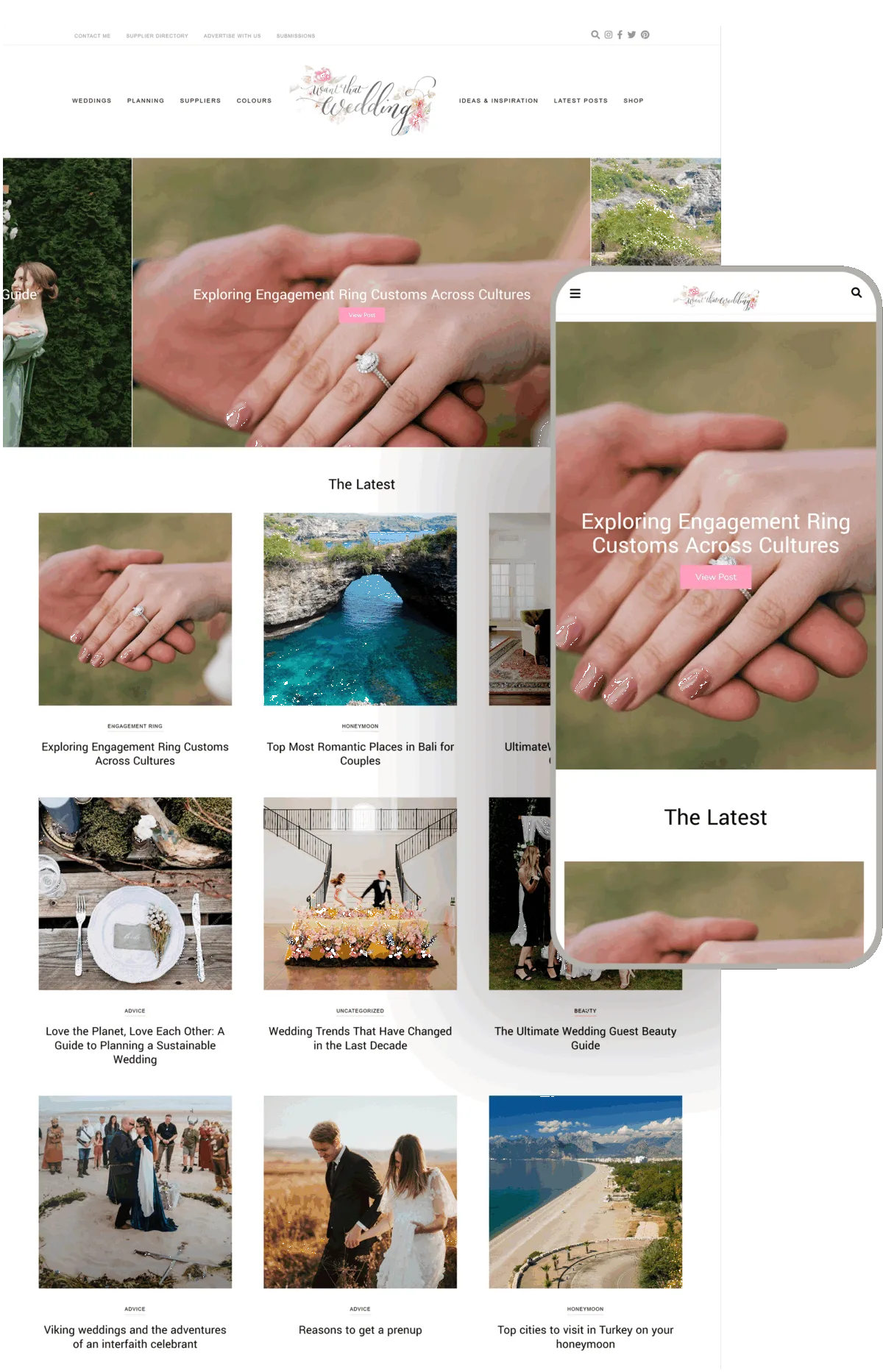 Want that Wedding UK blog built by Celebrate Creative