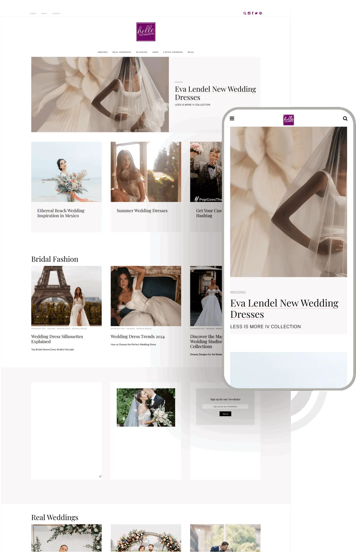 belle the magazine website designed by Celebrate Creative