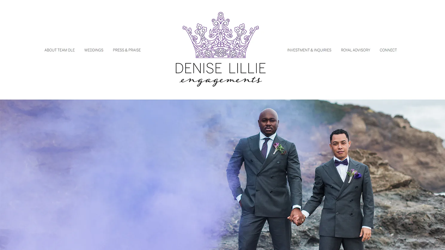 Denise Lillie wedding planning website crafted by Celebrate Creative jpg