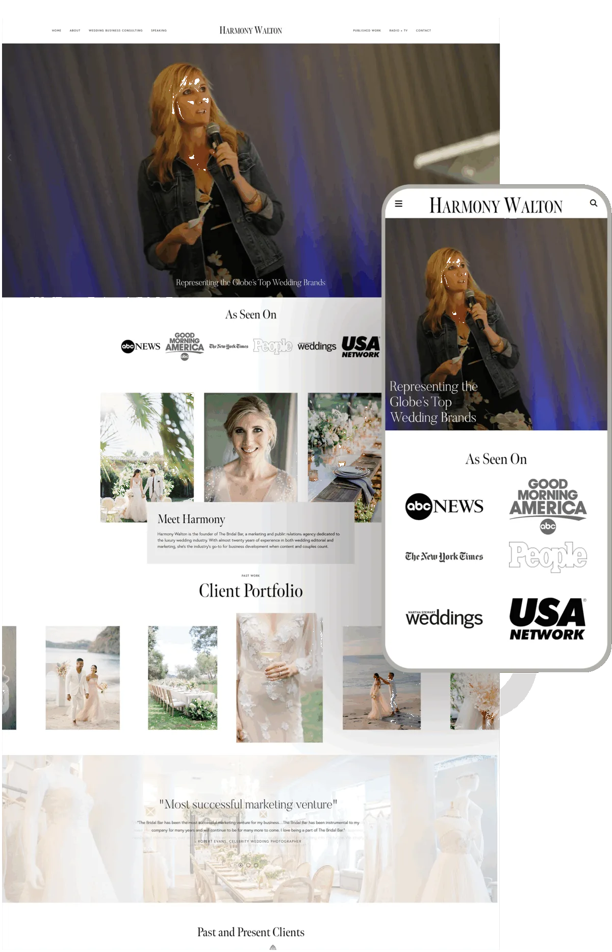 Harmony Walton website designed by Celebrate Creative