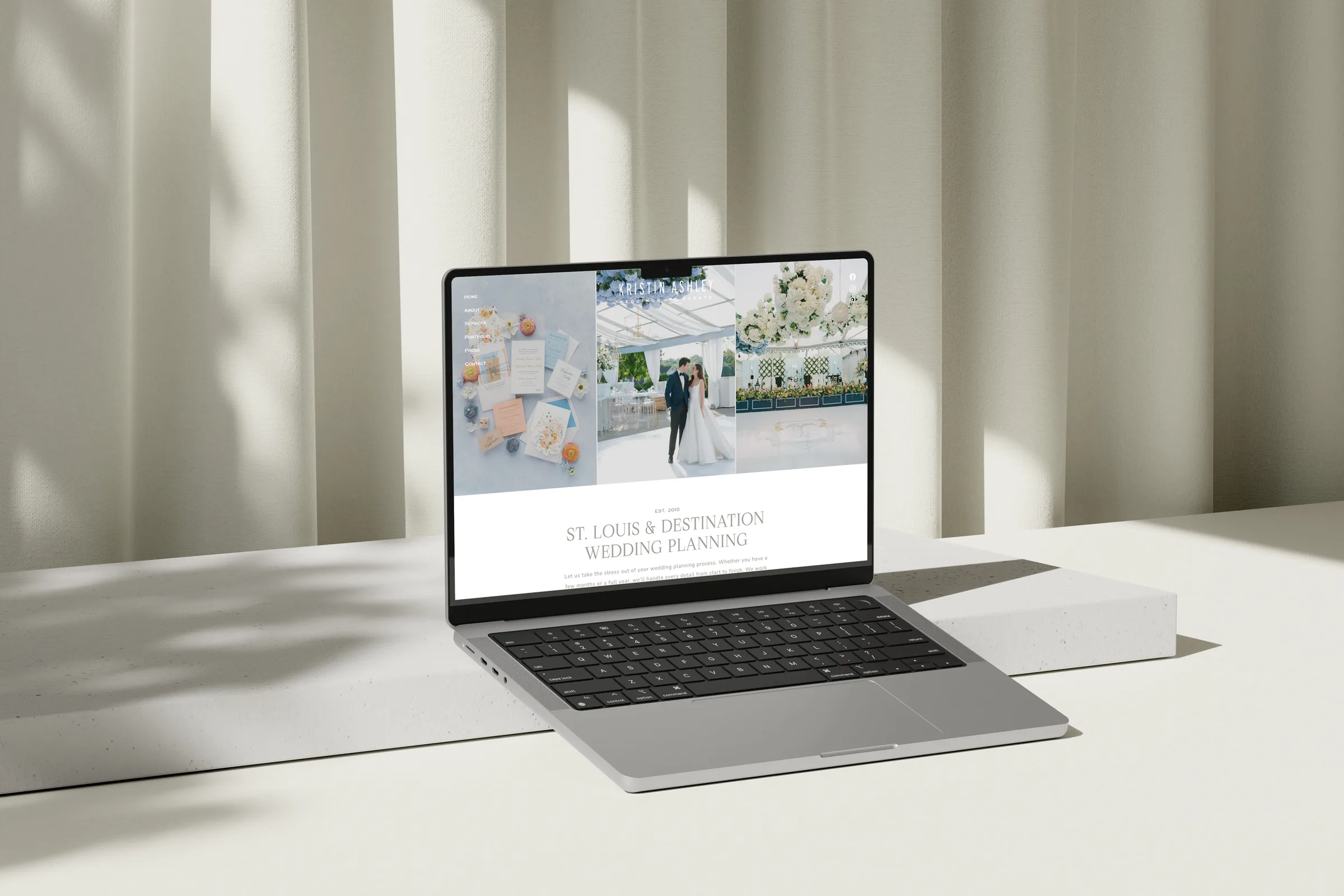 Kristin Ashley Events website designed by Celebrate Creative