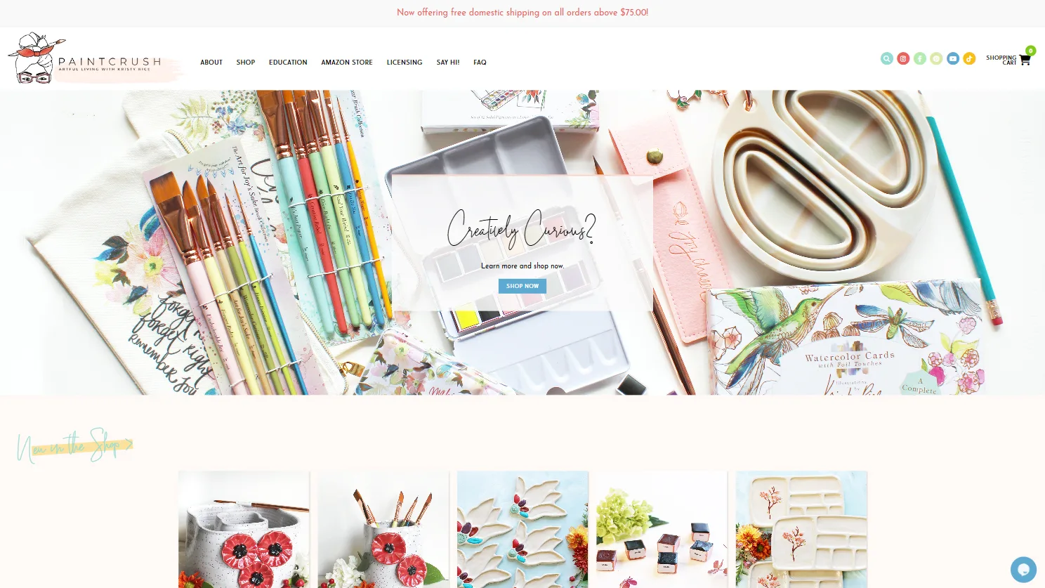 Kristy Rice homepage designed by Celebrate Creative jpg