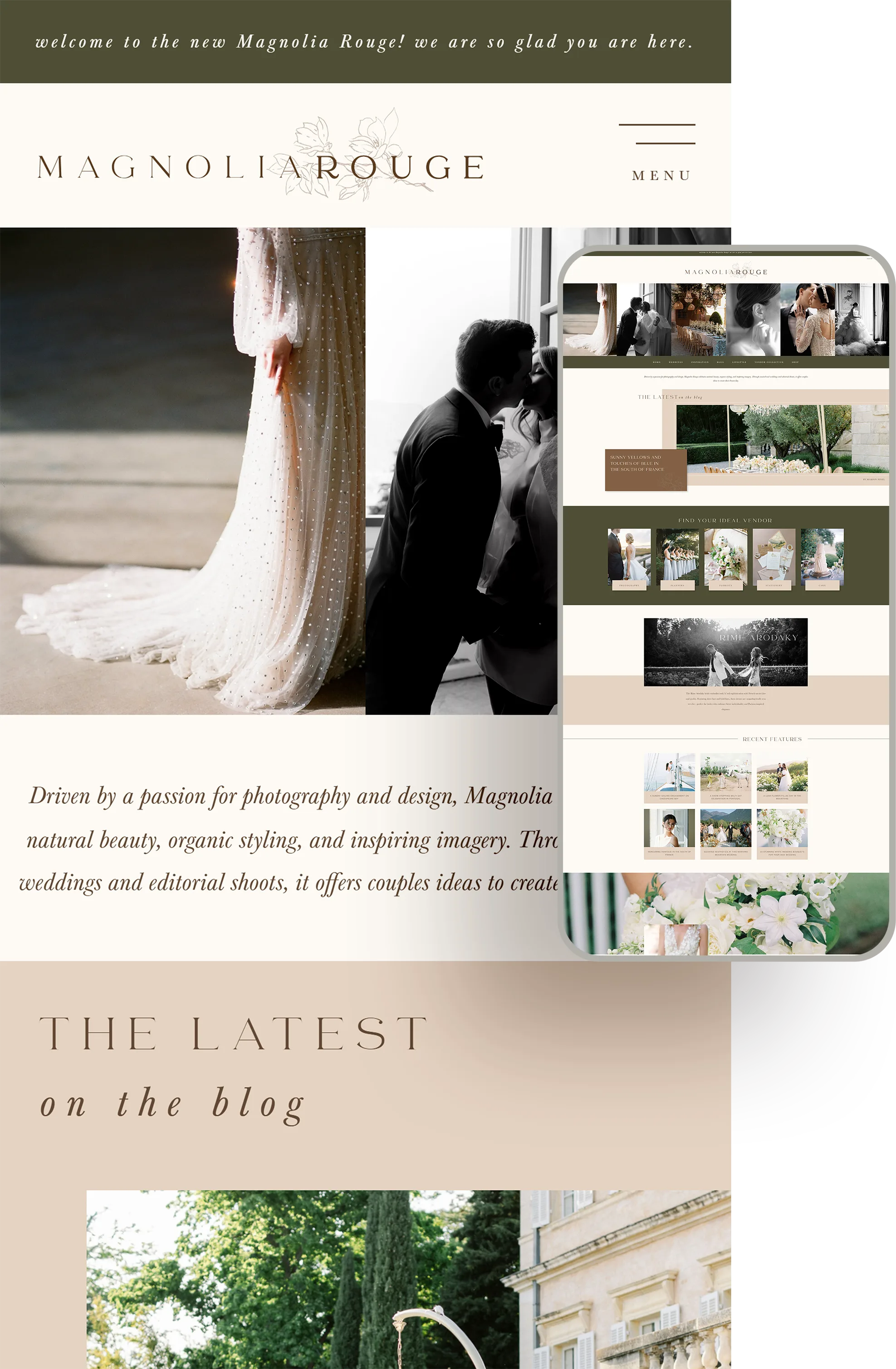 Magnolia Rouge website developed by Celebrate Creative