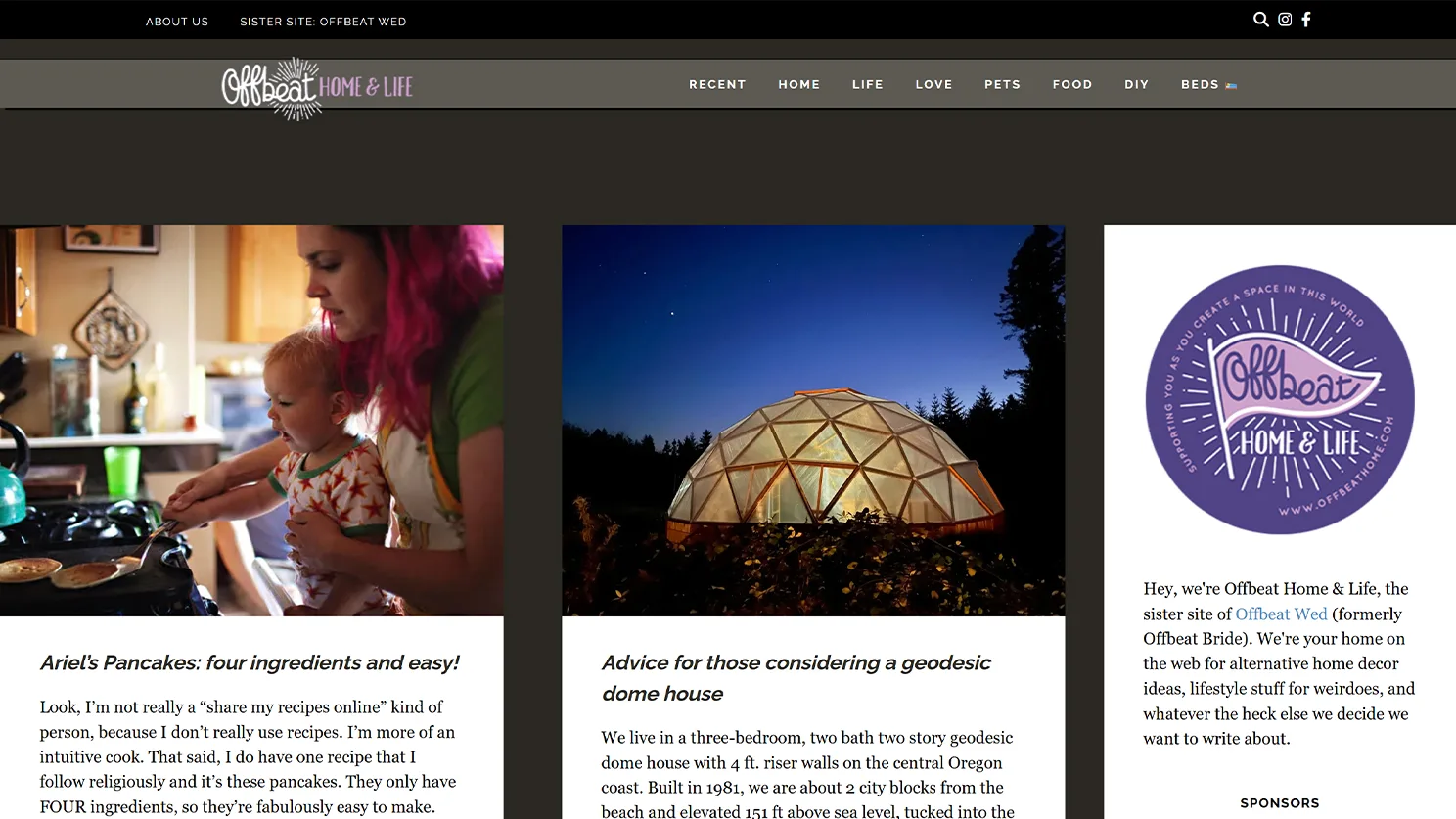 Offbeat Home lifestyle blog designed by Celebrate Creative jpg