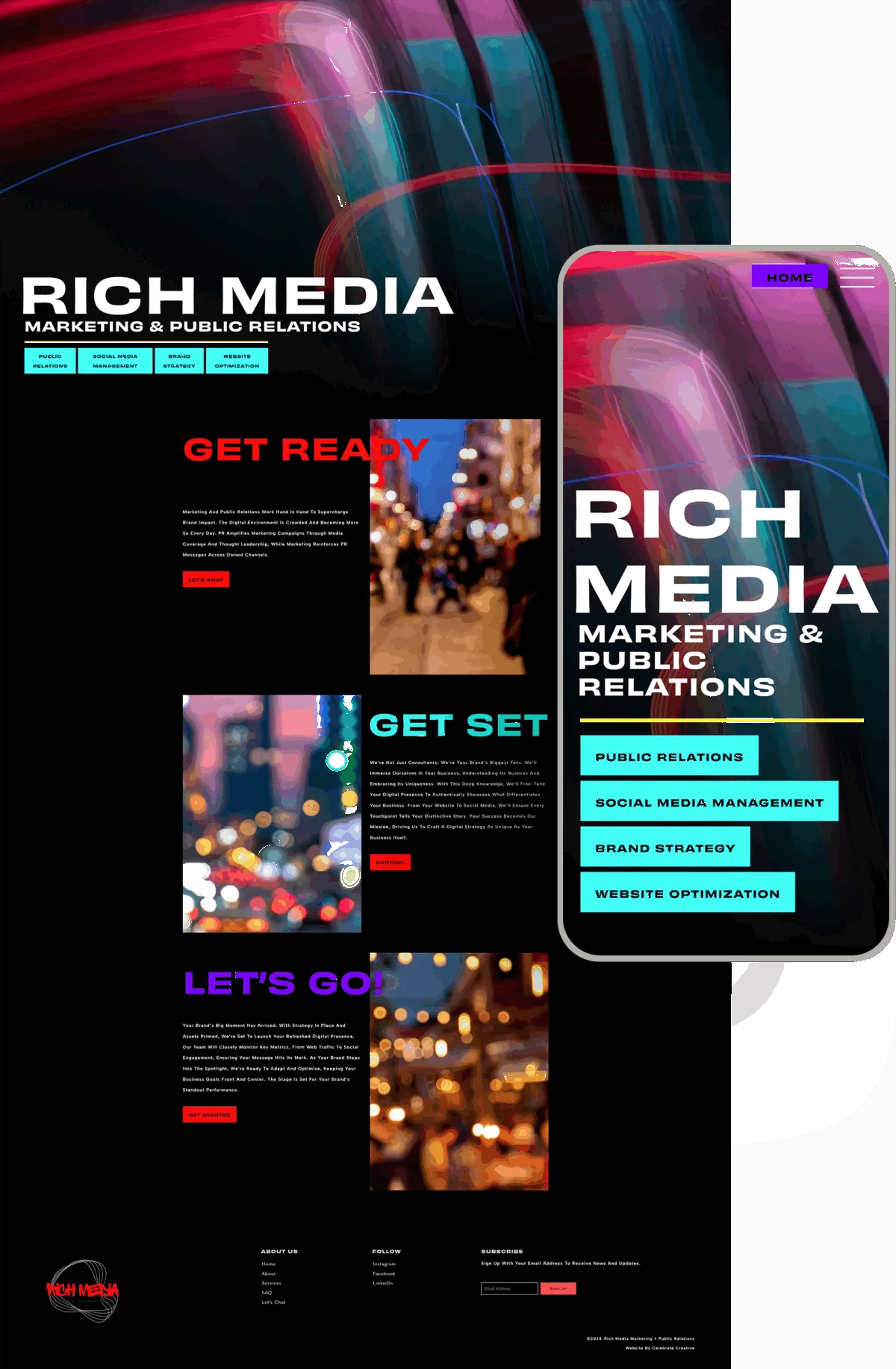 Rich media website designed by Celebrate Creative