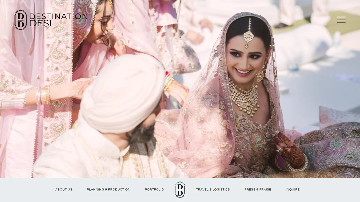 South Asian Destination Wedding Planner website designed by Celebrate Creative jpg