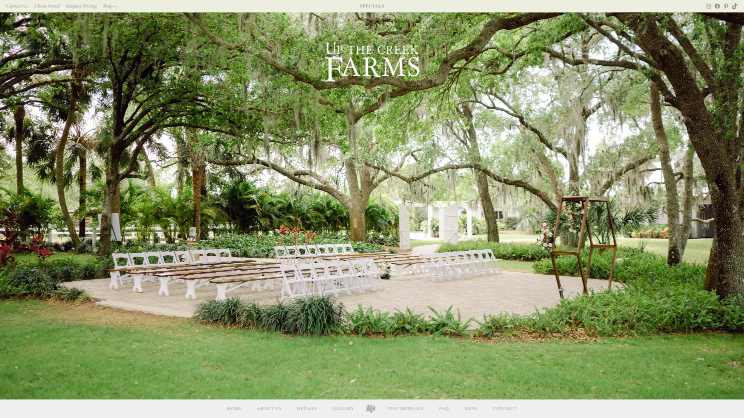 Up The Creek Farms homepage designed by Celebrate Creative jpg