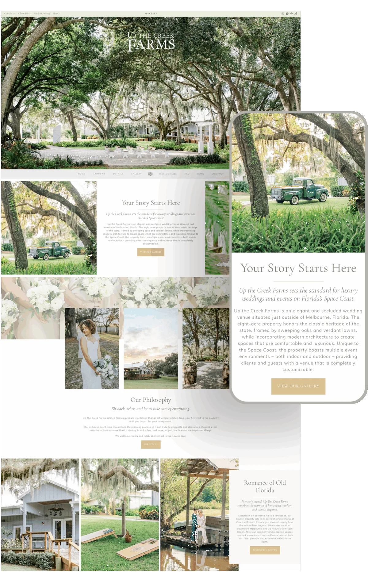 UpTheCreekFarms website built by Celebrate Creative