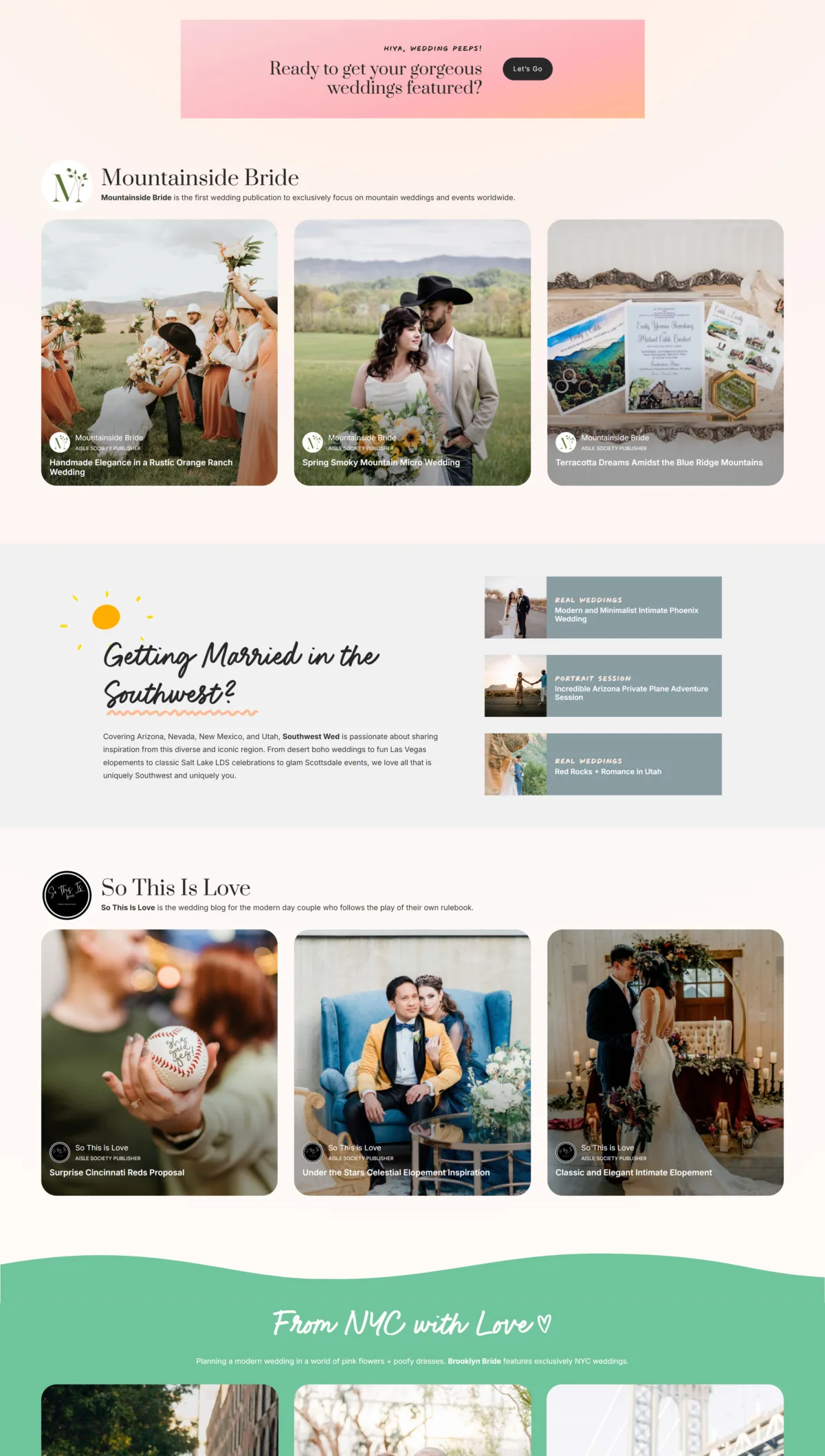 Wedding Blog Development by Celebrate Creative