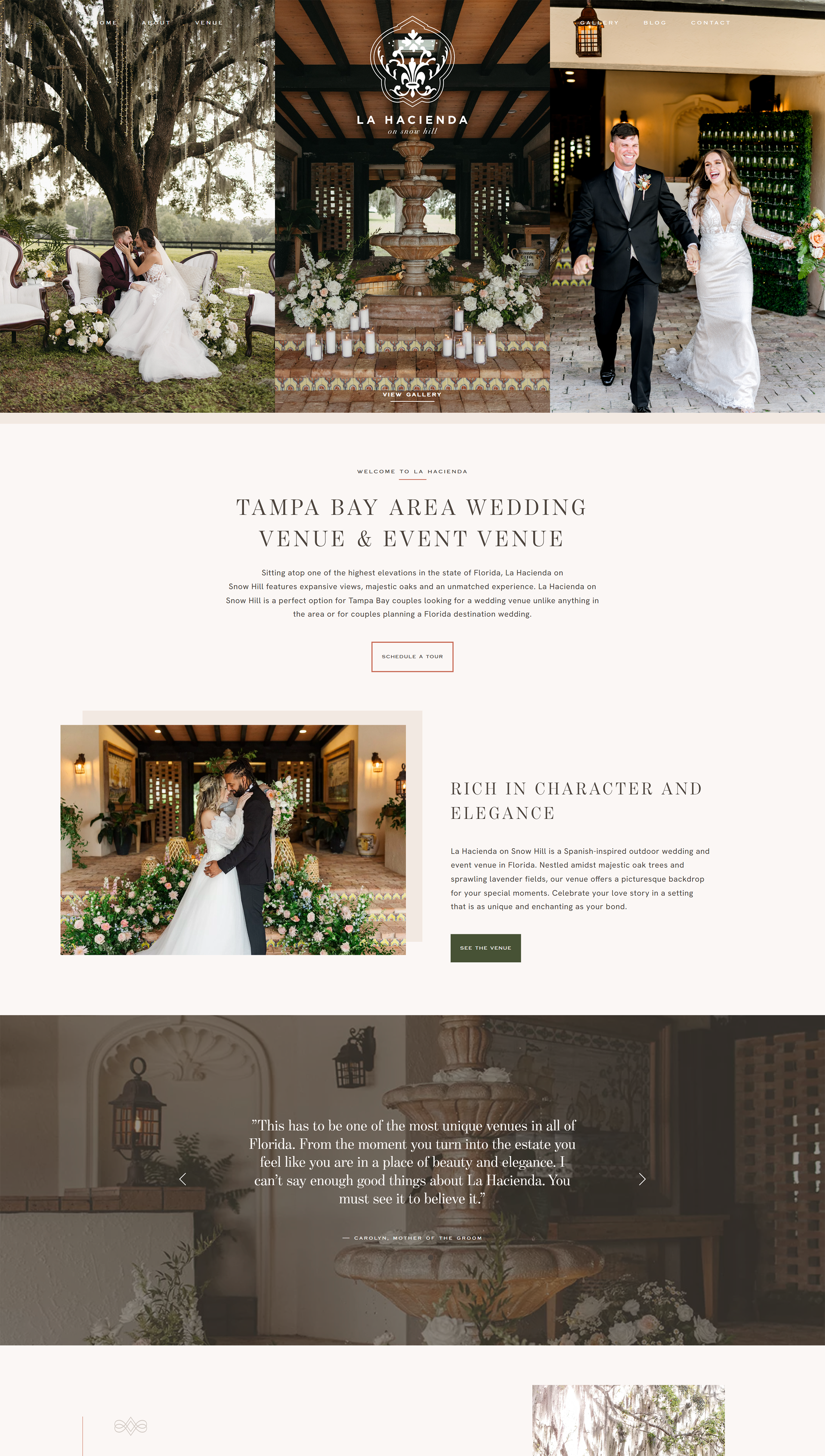 La Hacienda Homepage After Redesign by Celebrate Creative