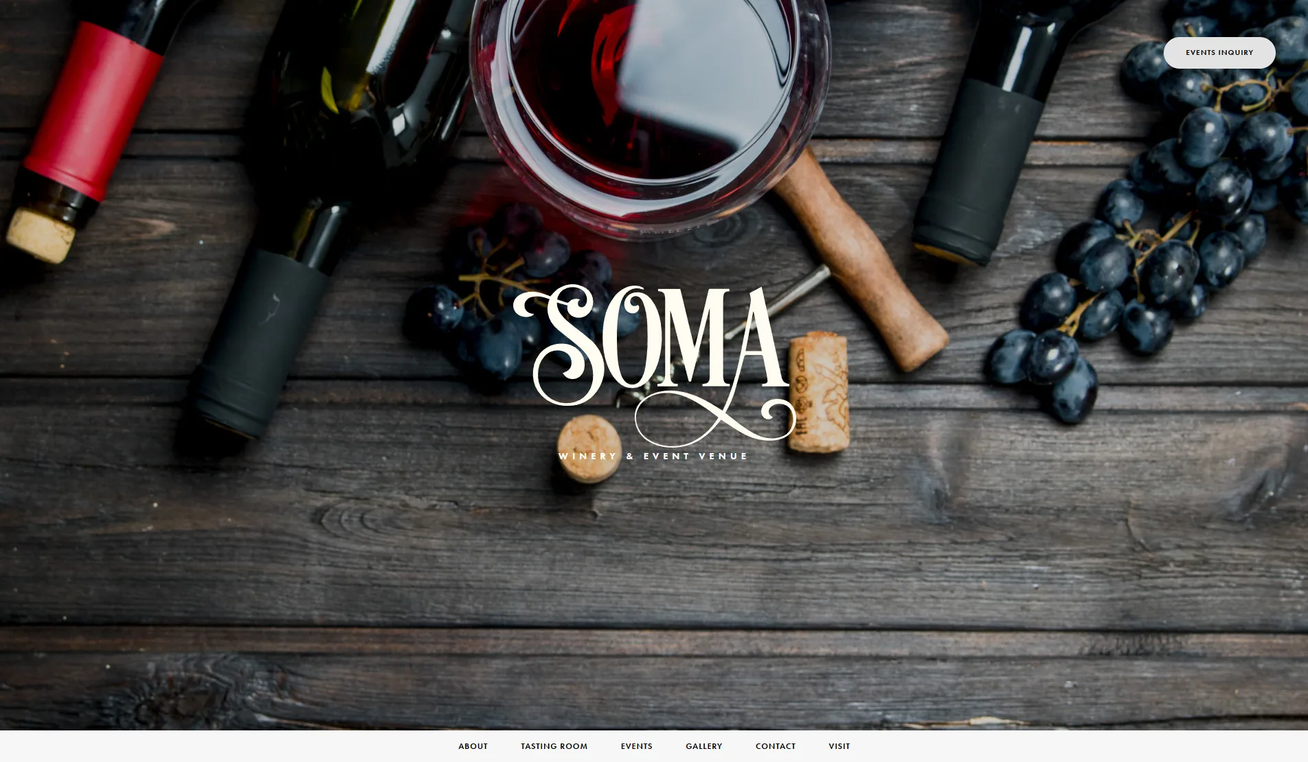 Soma Winery Wedding Venue Website by Celebrate Creative jpg