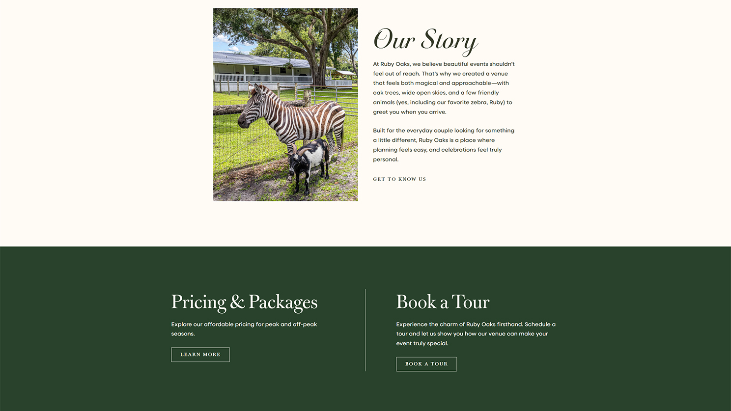 Ruby Oaks Our Story Site Built By Celebrate Creative