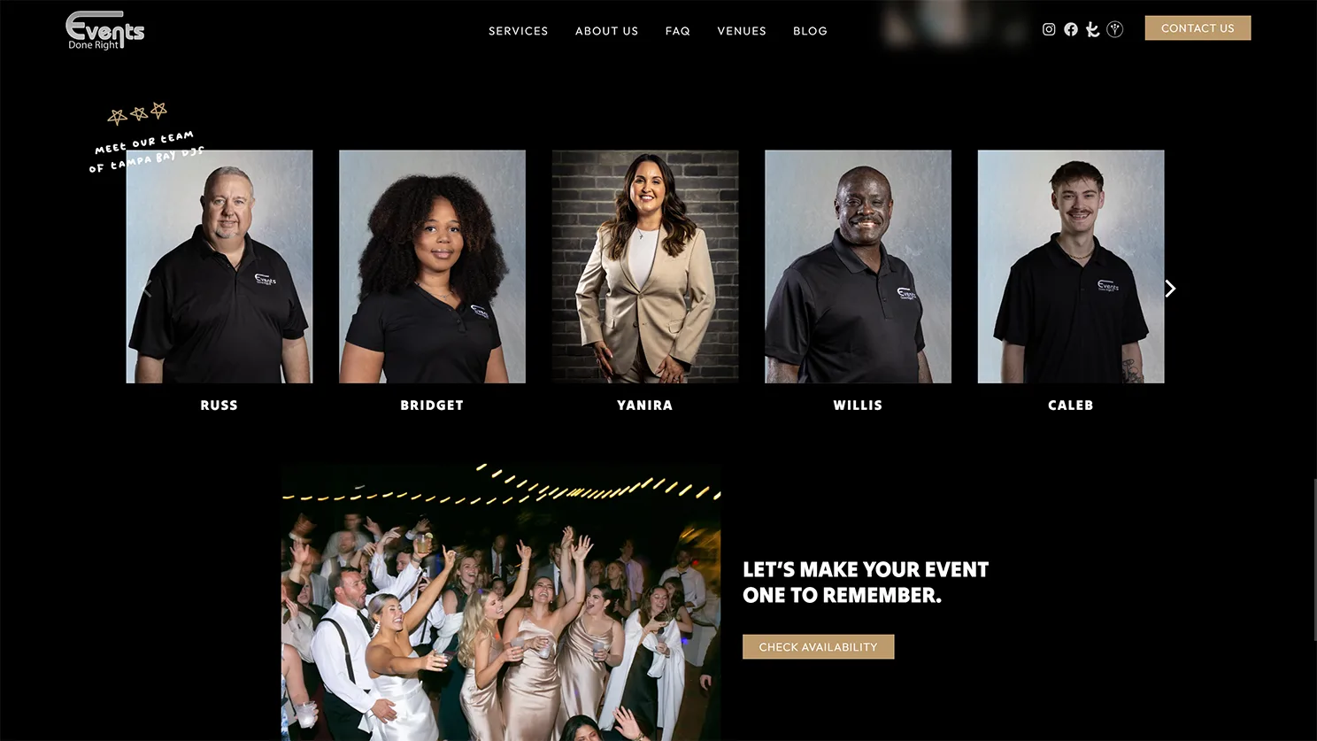 Events Done Right Tampa Bay Website Designed by Celebrate Creative jpg