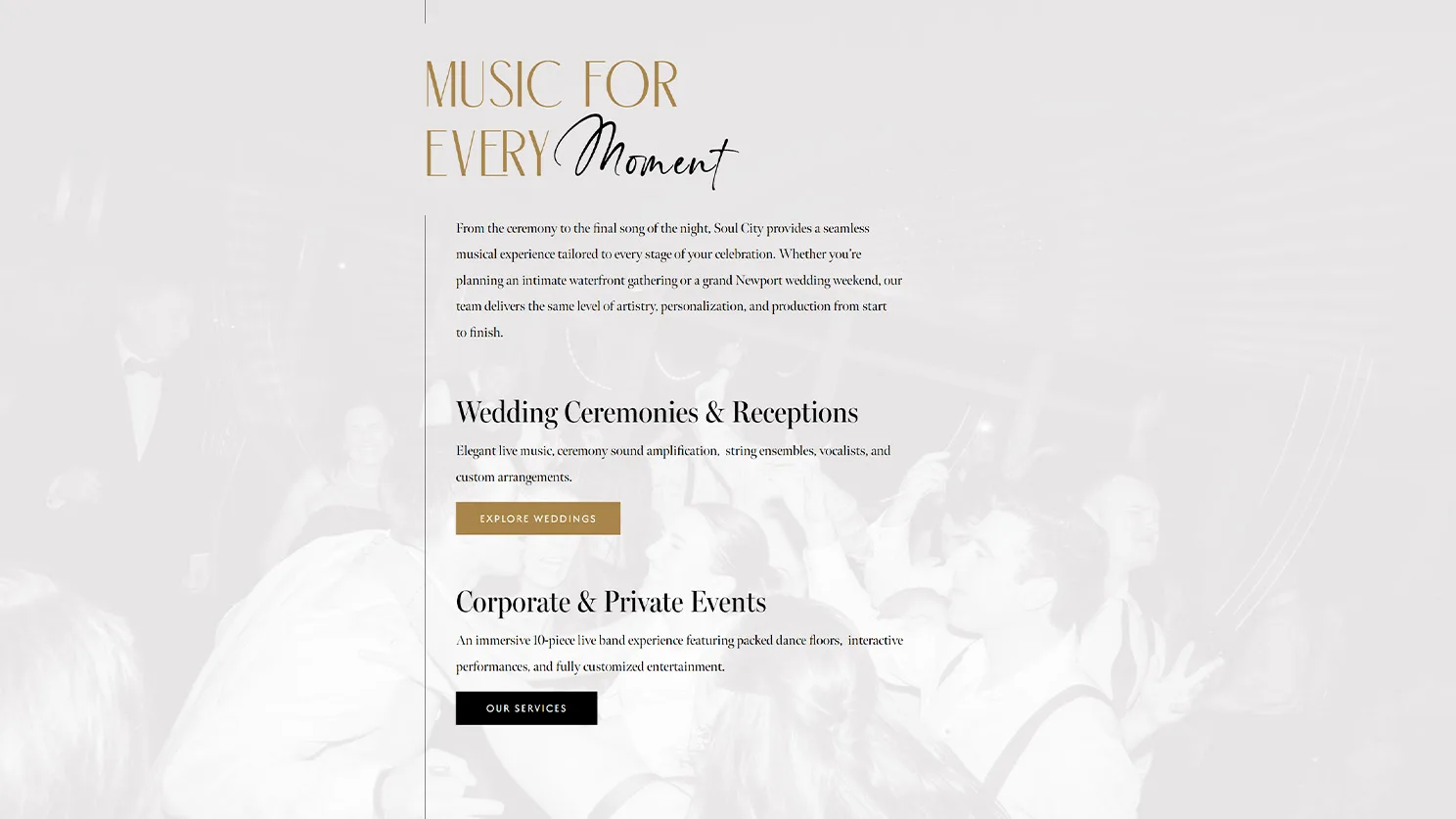 Soul City Band - website created by Celebrate Creative